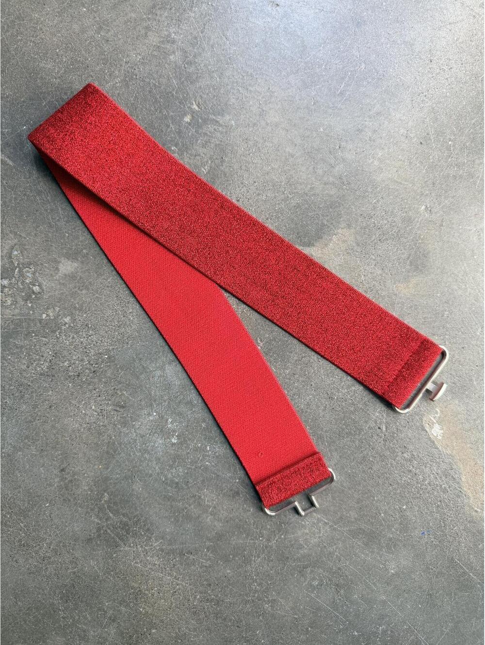 Vintage Red Stretch Belt Wide 80s Statement Belt - Picture 2 of 8